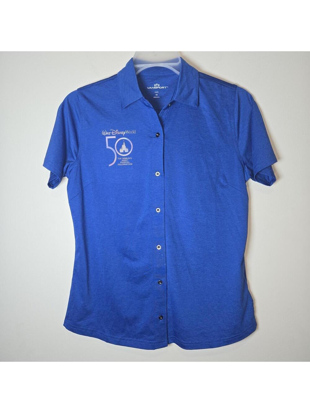 Disney Parks Cast Member Exclusive 50th Anniversary Button Up Shirt Women’s S